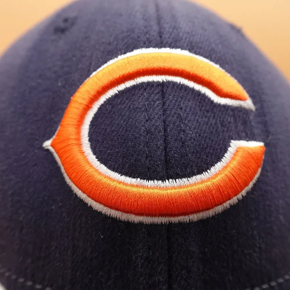 Chicago Bears Hat Cap Strap Back One Size Navy Orange White NFL Football Mens